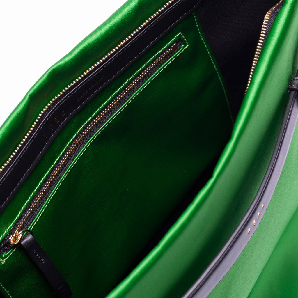 ALIA satin - leaf green